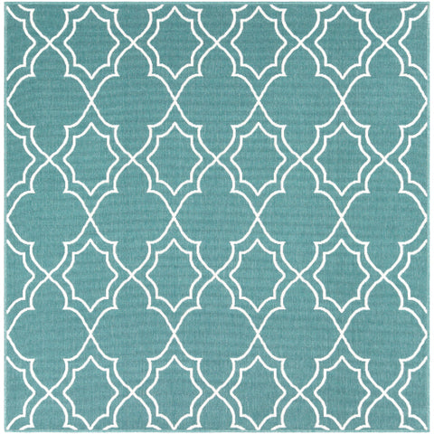 Image of Surya Alfresco Cottage Teal, White Rugs ALF-9653