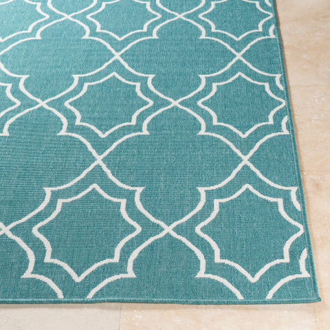 Image of Surya Alfresco Cottage Teal, White Rugs ALF-9653