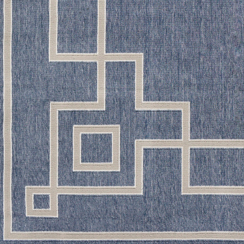 Image of Surya Alfresco Cottage Dark Blue, Taupe, White Rugs ALF-9654