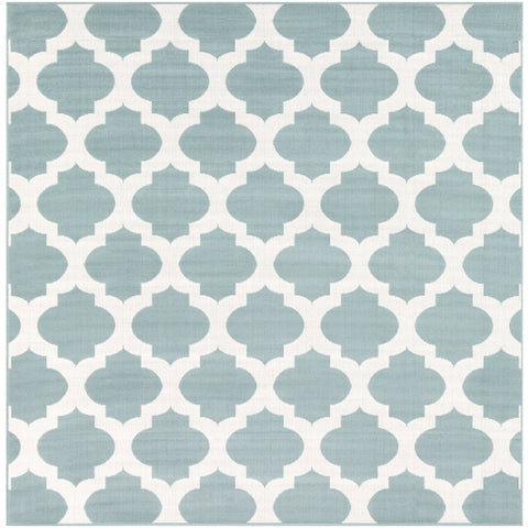 Image of Surya Alfresco Cottage Aqua, White Rugs ALF-9664