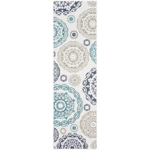 Surya Alfresco Cottage Teal, Charcoal, White, Taupe Rugs ALF-9665