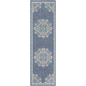 Surya Alfresco Traditional Charcoal, Taupe, Teal, White, Aqua Rugs ALF-9678