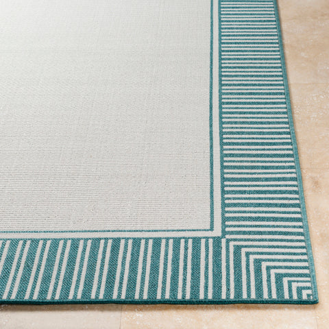 Image of Surya Alfresco Cottage Teal, White Rugs ALF-9680