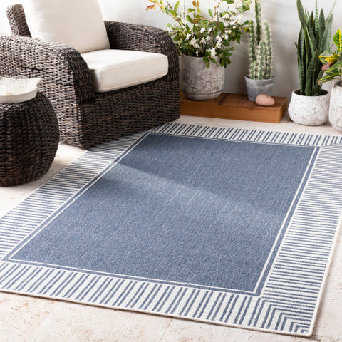 Image of Surya Alfresco Cottage Charcoal, White Rugs ALF-9682