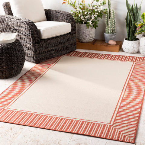 Image of Surya Alfresco Cottage Burnt Orange, Cream Rugs ALF-9683