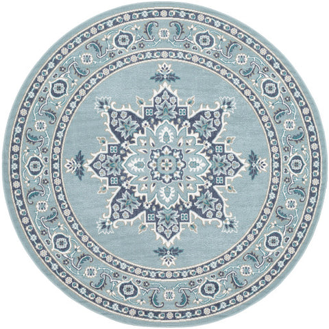 Image of Surya Alfresco Traditional Charcoal, Aqua, Teal, White Rugs ALF-9687