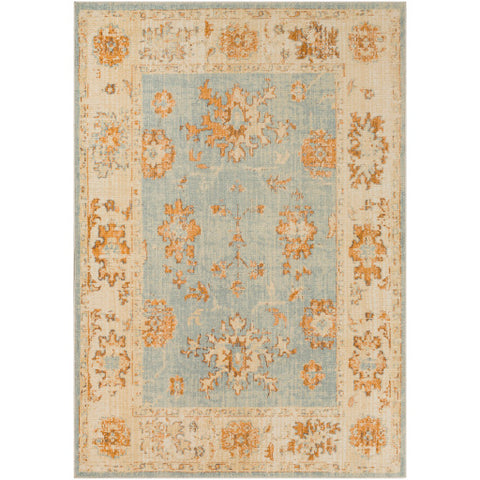 Image of Surya Amelie Traditional Aqua, Tan, Camel, Butter Rugs AML-2302