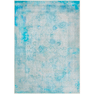 Surya Amelie Traditional Sky Blue, Teal, Light Gray, Aqua Rugs AML-2305