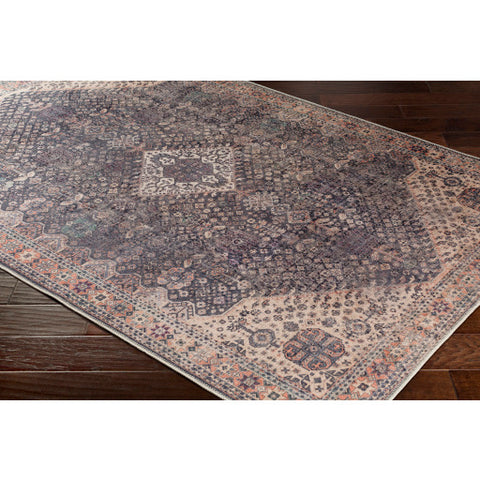 Image of Surya Amelie Traditional Denim, Aqua, Butter, Rose, Dark Purple, Clay Rugs AML-2307