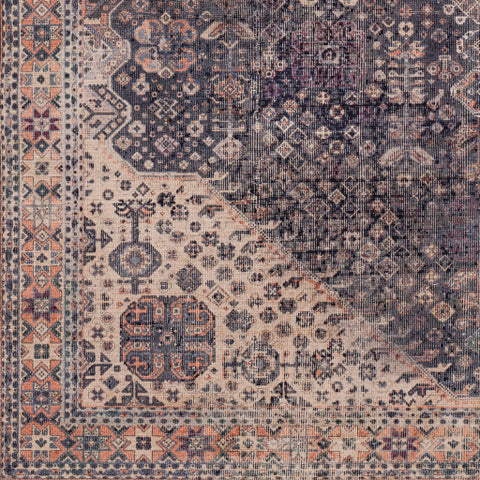 Image of Surya Amelie Traditional Denim, Aqua, Butter, Rose, Dark Purple, Clay Rugs AML-2307