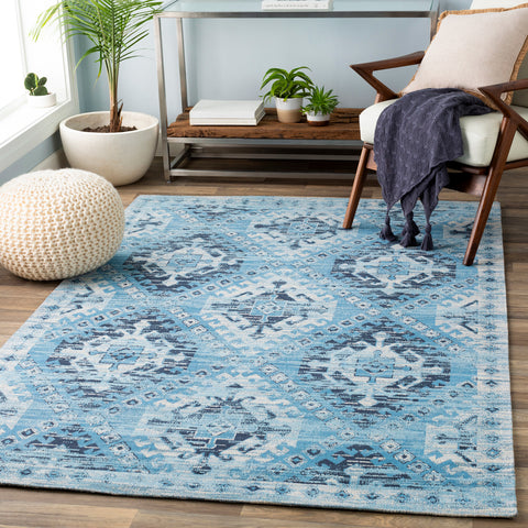 Image of Surya Amsterdam Bohemian/Global Sky Blue, Navy, Ivory Rugs AMS-1000-Wanderlust Rugs