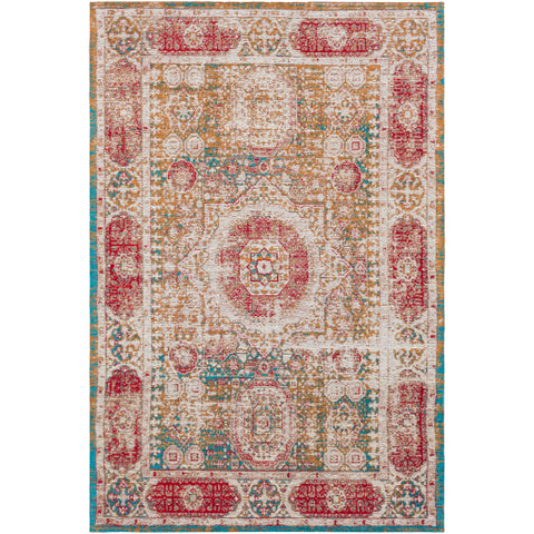 Image of Surya Amsterdam Traditional Mustard, Bright Blue, Bright Red, Beige Rugs AMS-1011