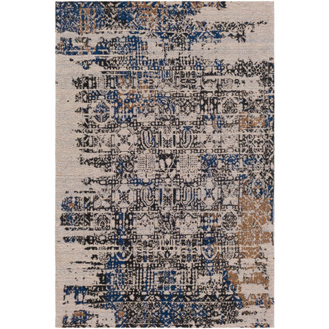 Image of Surya Amsterdam Traditional Navy, Charcoal, Camel, Ivory, Denim Rugs AMS-1015