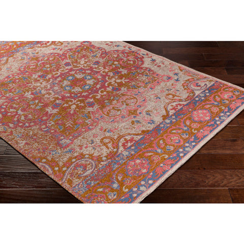 Image of Surya Amsterdam Traditional Bright Pink, Ivory, Camel, Dark Blue Rugs AMS-1016