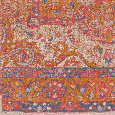 Image of Surya Amsterdam Traditional Bright Pink, Ivory, Camel, Dark Blue Rugs AMS-1016
