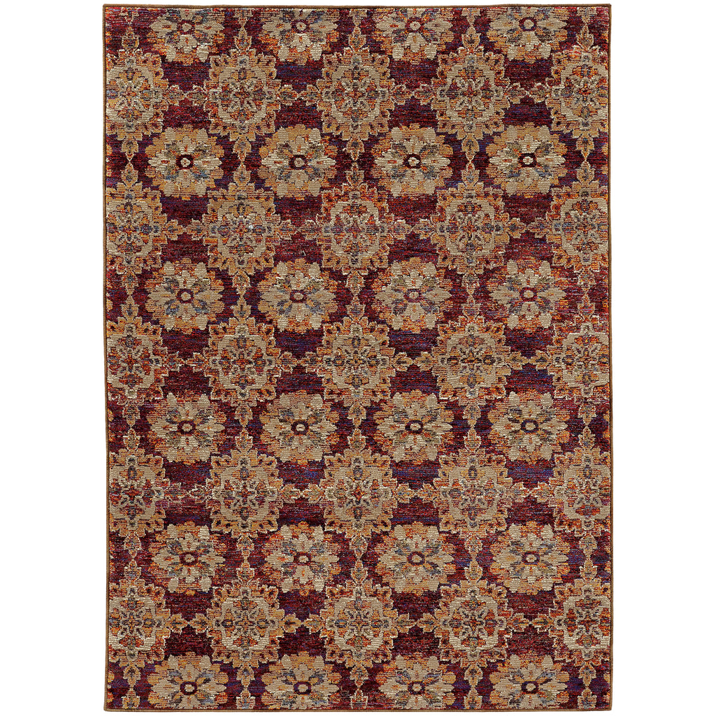 Oriental Weavers Andorra 6883A 1'10" X 3' 2" Casual Red Gold Medallion-Wanderlust Rugs