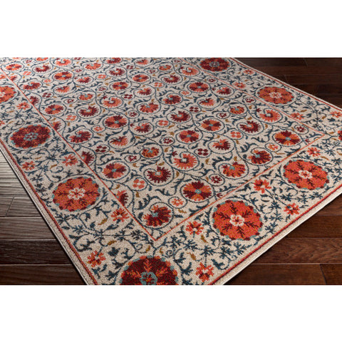 Image of Surya Anika Global Bright Pink, Aqua, Dark Blue, Beige, Camel, Bright Red, Saffron, Black, Charcoal Rugs ANI-1033