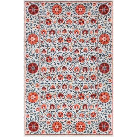 Image of Surya Anika Global Bright Pink, Aqua, Dark Blue, Beige, Camel, Bright Red, Saffron, Black, Charcoal Rugs ANI-1033