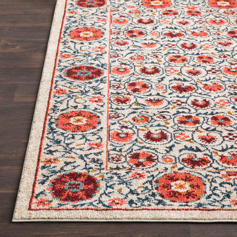 Image of Surya Anika Global Bright Pink, Aqua, Dark Blue, Beige, Camel, Bright Red, Saffron, Black, Charcoal Rugs ANI-1033