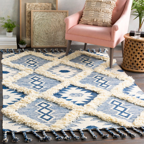 Image of Surya Apache Global Dark Blue, Cream Rugs APA-2304