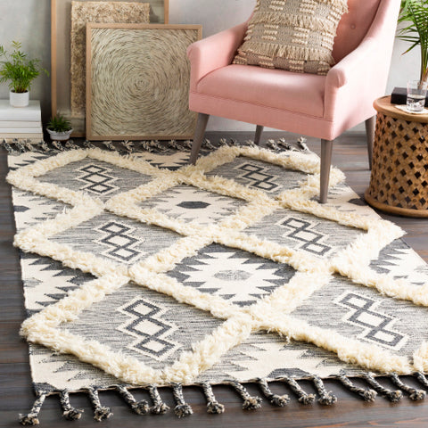 Image of Surya Apache Global Charcoal, Cream Rugs APA-2305