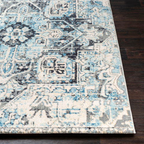 Image of Surya Apricity Traditional Sky Blue, Pale Blue, White, Medium Gray, Light Gray, Cream Rugs APY-1014