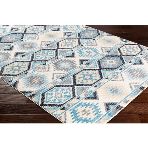 Image of Surya Apricity Global Sky Blue, Pale Blue, Medium Gray, Light Gray, Butter, Cream, White Rugs APY-1017