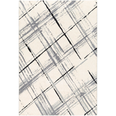 Image of Surya Apricity Modern Medium Gray, Light Gray, White, Black Rugs APY-1021