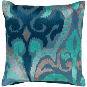 Surya Ara Bohemian/Global Denim, Dark Blue, Aqua, Lilac Pillow Kit AR-075-Wanderlust Rugs