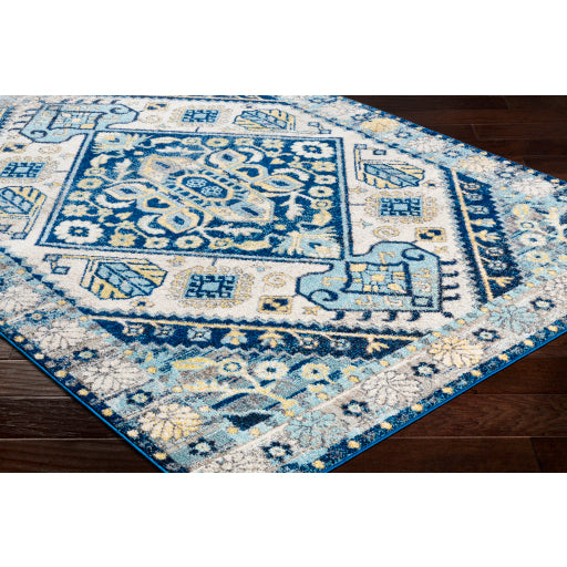 Surya Ararat Traditional Dark Blue, Aqua, Charcoal, Navy Rugs ARA-2306