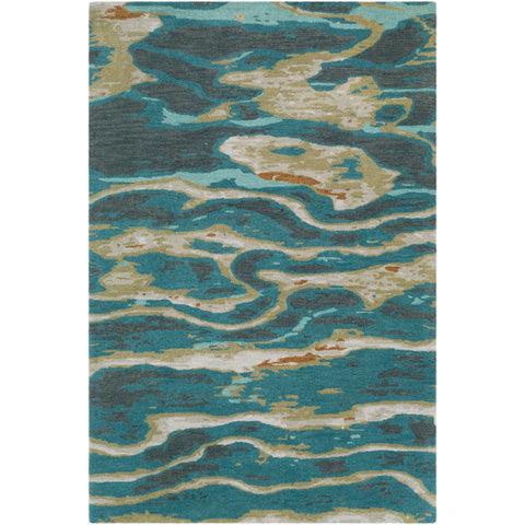 Image of Surya Artist Studio Modern Emerald, Olive, Taupe, Burnt Orange, Dark Brown, Dark Green Rugs ART-243