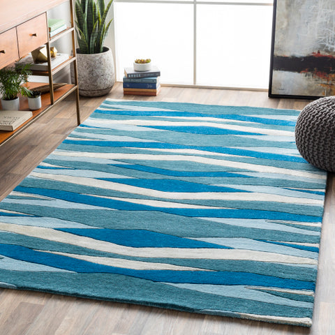 Image of Surya Artist Studio Modern Bright Blue, Teal, Aqua, Sea Foam Rugs ART-253