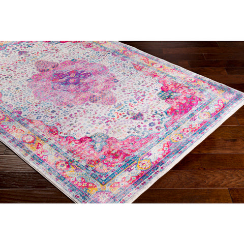 Image of Surya Aura Silk Traditional Rose, Bright Pink, Bright Red, Beige, Medium Gray, Sky Blue, Bright Blue, Navy, Bright Yellow, Saffron, Dark Green, Lime Rugs ASK-2300