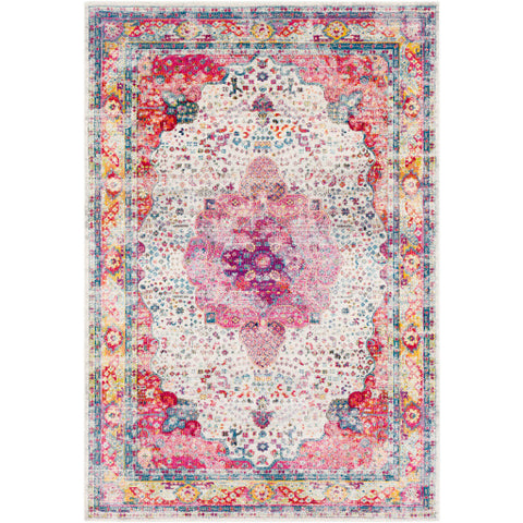 Image of Surya Aura Silk Traditional Rose, Bright Pink, Bright Red, Beige, Medium Gray, Sky Blue, Bright Blue, Navy, Bright Yellow, Saffron, Dark Green, Lime Rugs ASK-2300