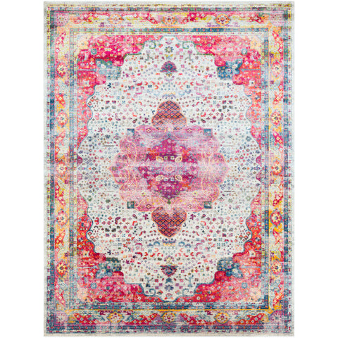 Image of Surya Aura Silk Traditional Rose, Bright Pink, Bright Red, Beige, Medium Gray, Sky Blue, Bright Blue, Navy, Bright Yellow, Saffron, Dark Green, Lime Rugs ASK-2300