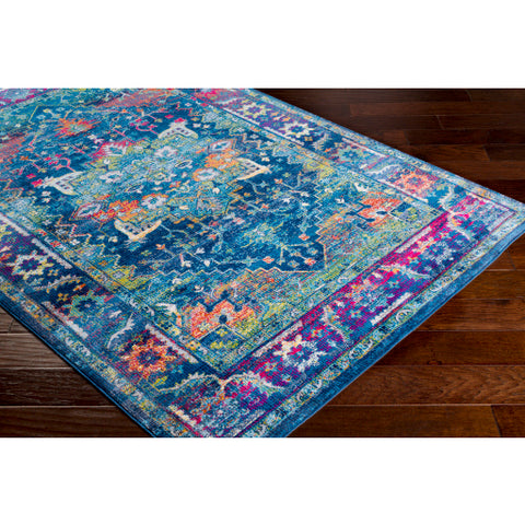 Image of Surya Aura Silk Traditional Sky Blue, Bright Blue, Black, Bright Pink, Bright Red, Lime, Dark Green, Bright Yellow, Saffron, White, Medium Gray, Charcoal, Navy Rugs ASK-2302