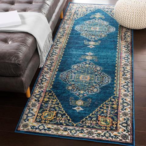 Image of Surya Aura Silk Traditional Sky Blue, Bright Blue, Navy, Beige, Medium Gray, Bright Yellow, Saffron, Bright Pink, Dark Green, Lime Rugs ASK-2306