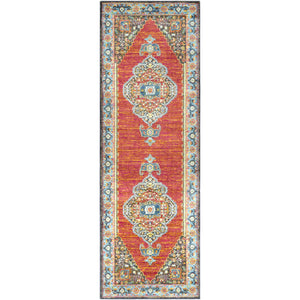Surya Aura Silk Traditional Rose, Bright Pink, Bright Yellow, Camel, Dark Brown, Bright Red, Sky Blue, Bright Blue, White, Dark Green, Lime Rugs ASK-2307