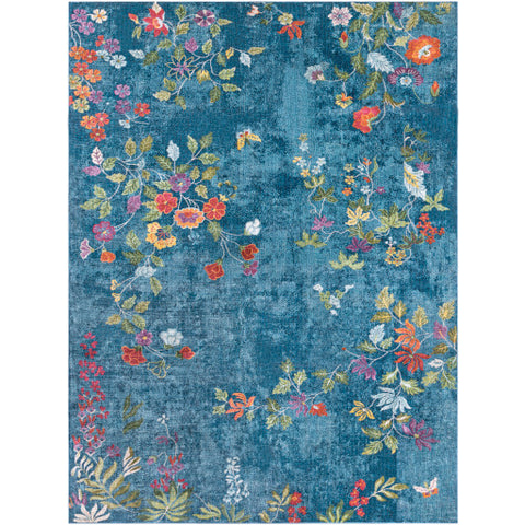 Image of Surya Aura Silk Traditional Sky Blue, Bright Blue, Navy, Bright Pink, Rose, Bright Red, Lime, Dark Green, White Rugs ASK-2334