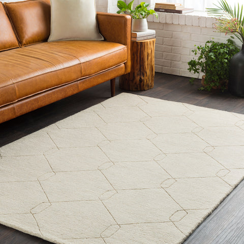 Image of Surya Ashlee Solid & Border Ivory Rugs ASL-1030-Wanderlust Rugs