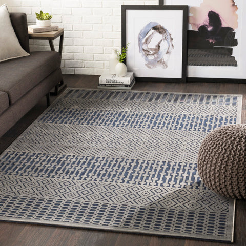 Image of Surya Aesop Global Dark Blue, Medium Gray Rugs ASP-2302