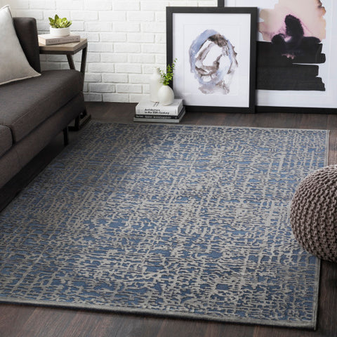 Image of Surya Aesop Modern Dark Blue, Charcoal Rugs ASP-2320