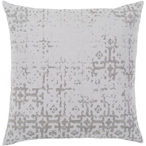 Surya Abstraction Modern Light Gray, White Pillow Cover ASR-001-Wanderlust Rugs