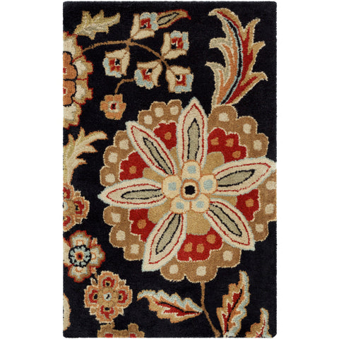 Image of Surya Athena Cottage Black, Garnet, Butter, Dark Green, Dark Brown, Medium Gray, Khaki Rugs ATH-5017