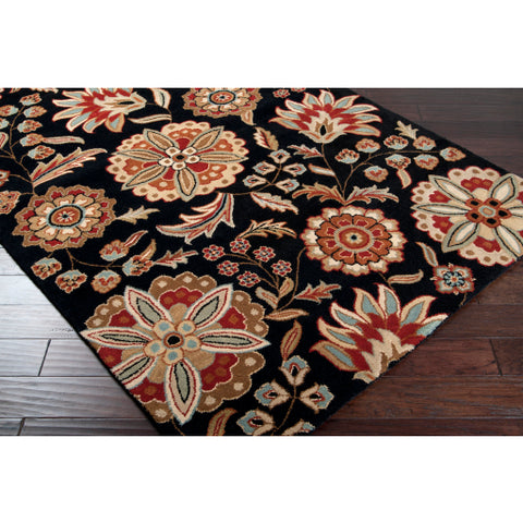 Image of Surya Athena Cottage Black, Garnet, Butter, Dark Green, Dark Brown, Medium Gray, Khaki Rugs ATH-5017