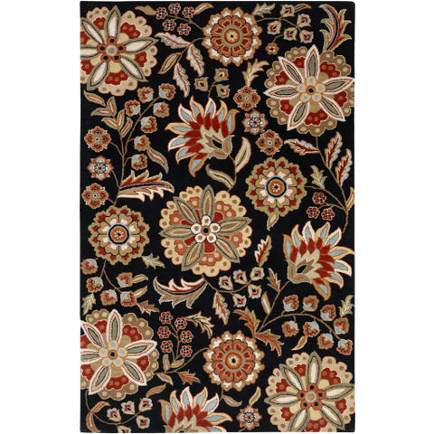 Image of Surya Athena Cottage Black, Garnet, Butter, Dark Green, Dark Brown, Medium Gray, Khaki Rugs ATH-5017