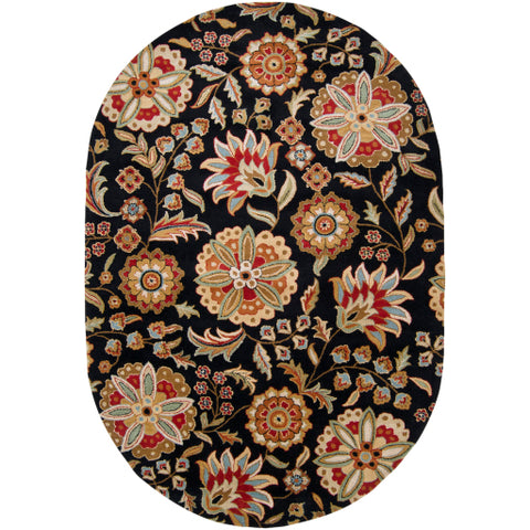 Image of Surya Athena Cottage Black, Garnet, Butter, Dark Green, Dark Brown, Medium Gray, Khaki Rugs ATH-5017