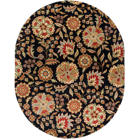 Image of Surya Athena Cottage Black, Garnet, Butter, Dark Green, Dark Brown, Medium Gray, Khaki Rugs ATH-5017