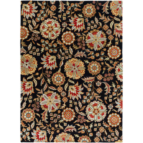 Image of Surya Athena Cottage Black, Garnet, Butter, Dark Green, Dark Brown, Medium Gray, Khaki Rugs ATH-5017