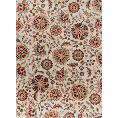 Image of Surya Athena Cottage Dark Brown, Dark Red, Taupe, Camel, Tan, Olive, Light Gray Rugs ATH-5035